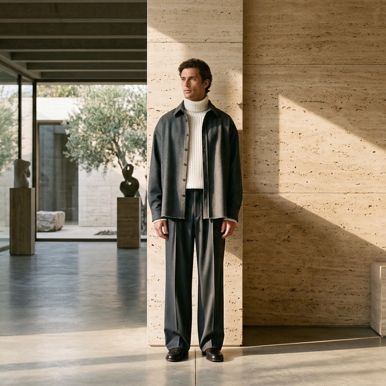 Heavyweight Melton Overshirt